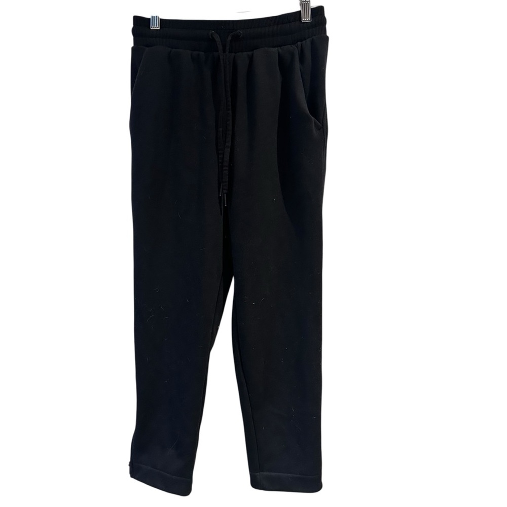 Athleta Black‎ Jogger Pants Lined Zippered Ankles Size XS/P